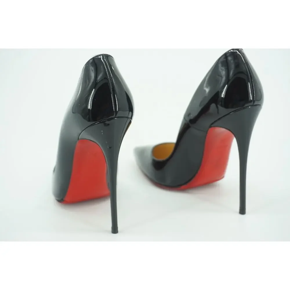 Christian Louboutin So Kate Black Patent Pointy High Heel Pumps SZ 35 $675